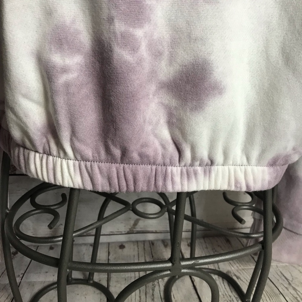 10) Hippie Rose Lilac Tie Dye Crewneck Pullover Sweatshirt Size Medium - Picture 4 of 12